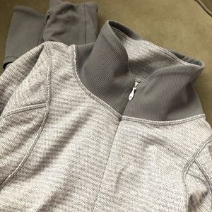 Lululemon Striped Quarter Zip Pullover